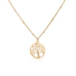 Collier doré pendentif arbre 1