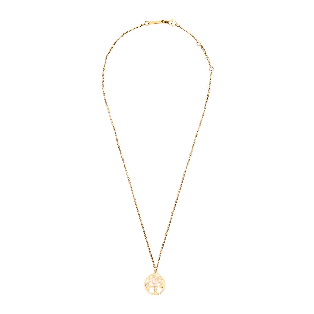 Collier doré pendentif arbre 2