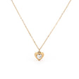 Collier doré cœur brillant 1