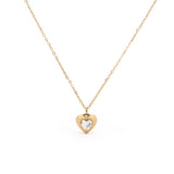 Collier doré cœur brillant 1