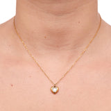 Collier doré cœur brillant 4