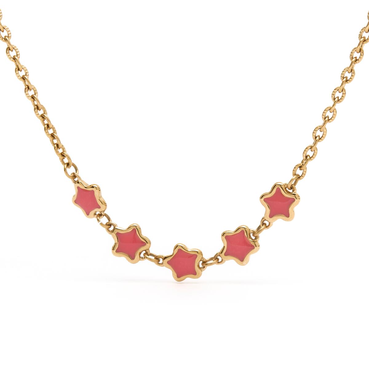 Collier doré étoiles émail 1
