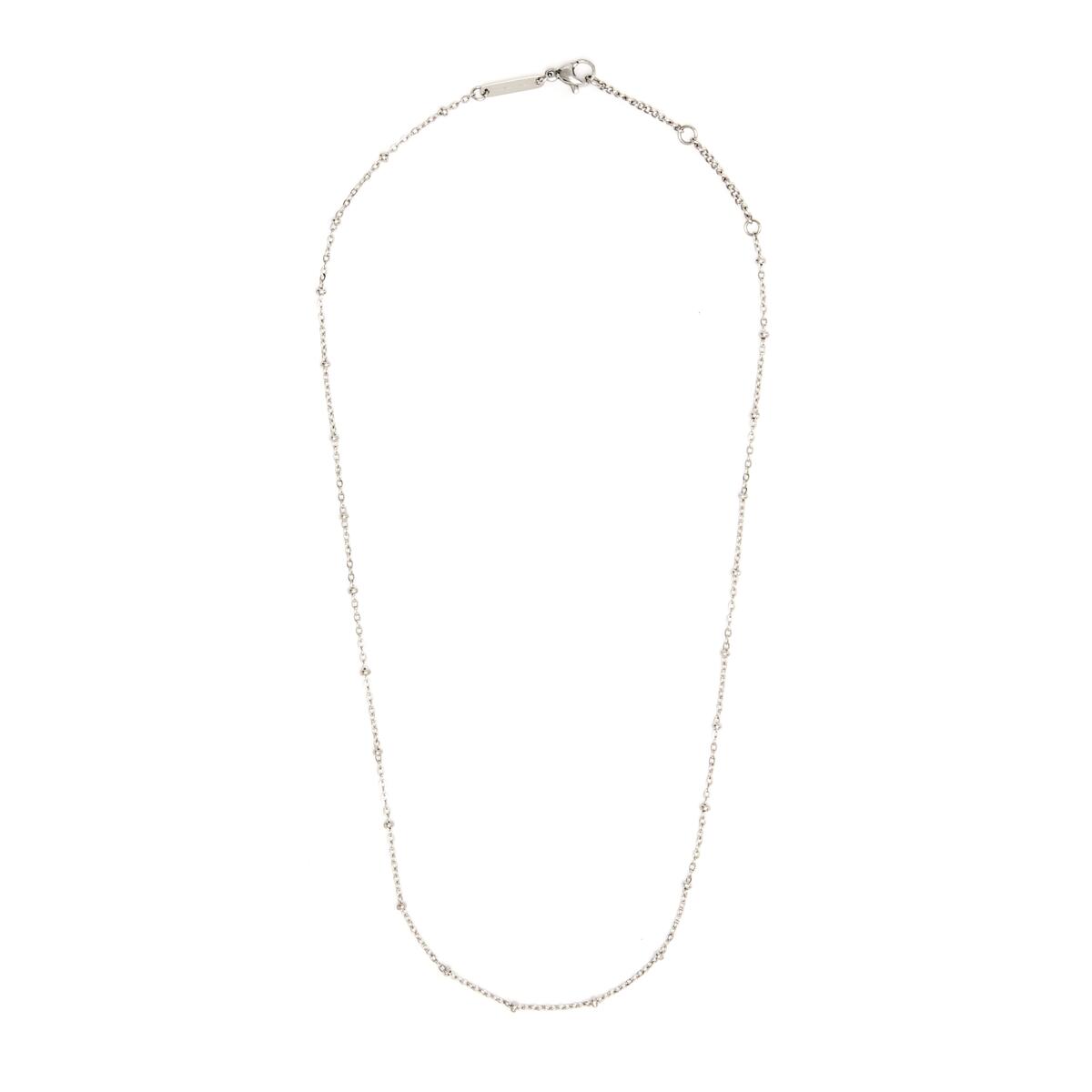 Collier argenté maille fine 2