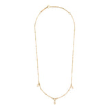 Collier doré triple pierres 2