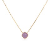 Collier doré pendentif losange 1