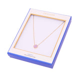 Collier doré pendentif losange 3