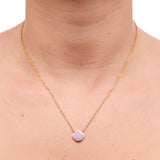 Collier doré pendentif losange 4