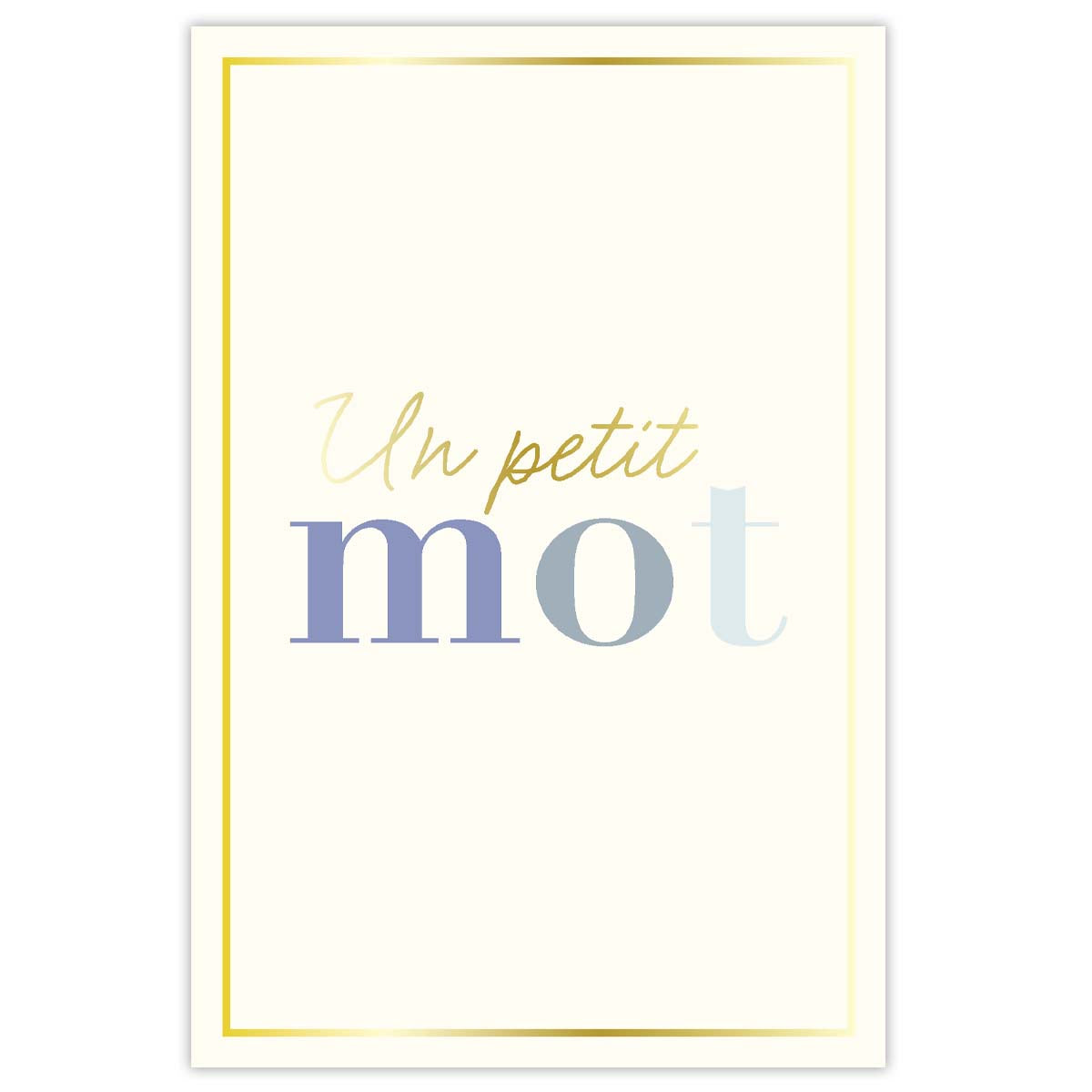 Tarjeta de felicitación Una pequeña palabra - Marfil