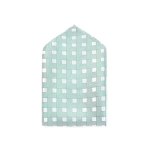 Pañuelo de bolsillo 100% seda - Sarga de seda - Verde - 26x26 cm - Draeger