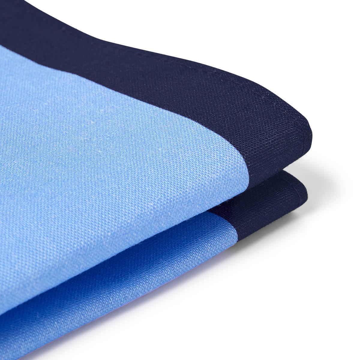 Pañuelo de bolsillo de lino - azul y marino