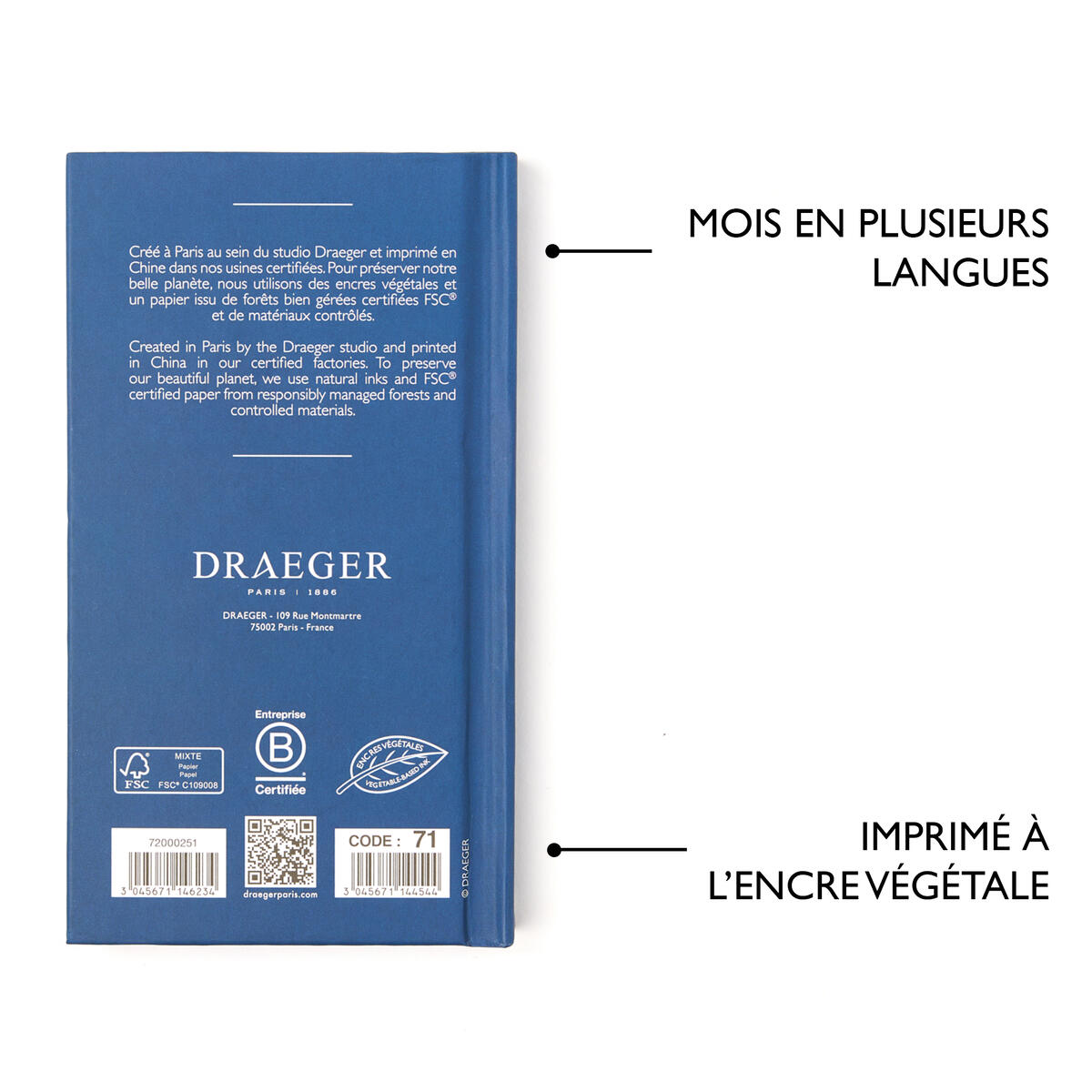 Petit agenda 2026 Home Office Fleurs bleu 6