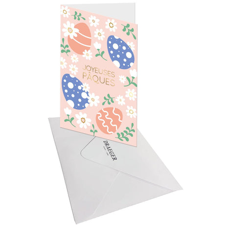 Carte de Pâques - Œufs Pâques & Marguerites