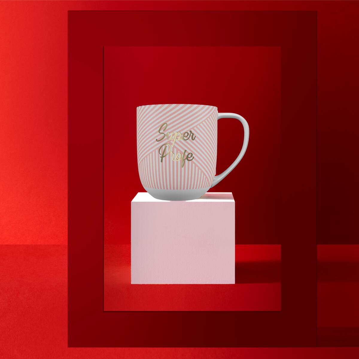 Mug cadeau - Super Profe Rose 6