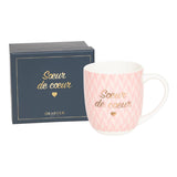 Mug thème amour Sœur de cœur 1