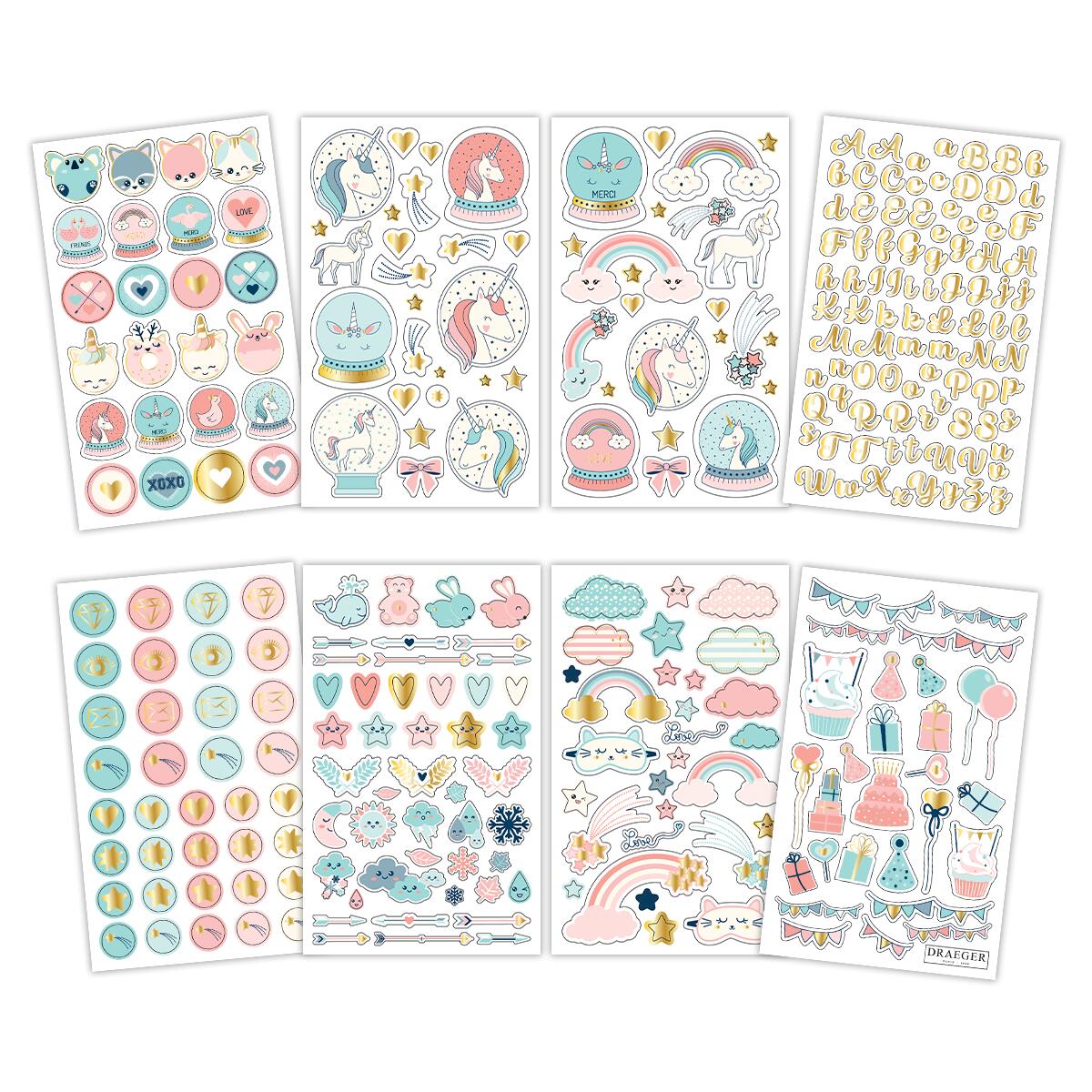 Stickers autocollants Licornes 2