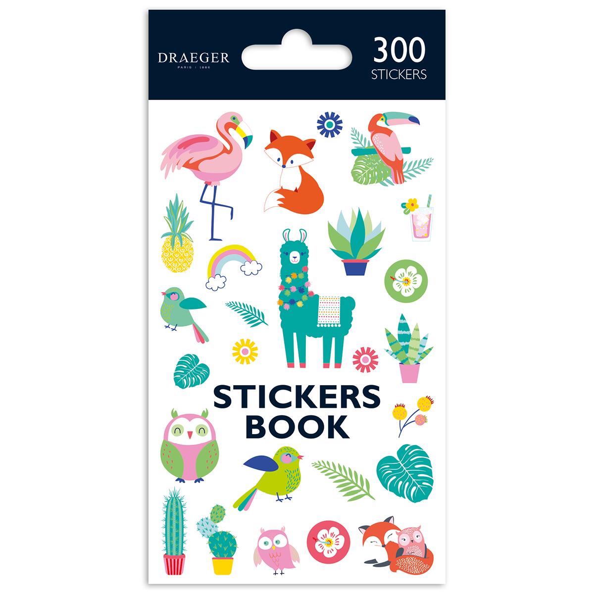 Stickers autocollants - Animaux - 300 pièces