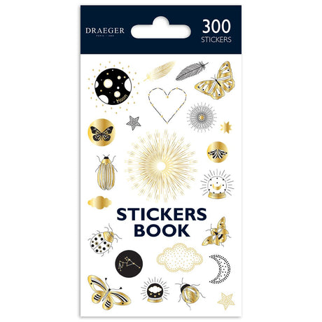 Stickers autocollants - Icônes noir & or - 300 pièces