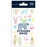 Stickers autocollants - Origami - 300 pièces