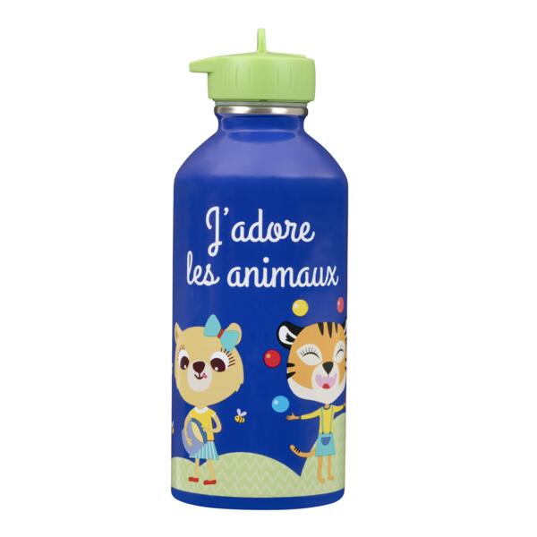 Gourde inox enfant - J'adore les animaux