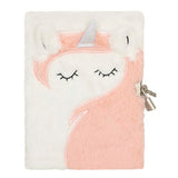 Journal intime peluche Licorne corail