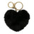 Porte-clés peluche Cœur noir