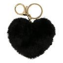 Porte-clés peluche Cœur noir