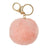 Porte-clés peluche Boule rose