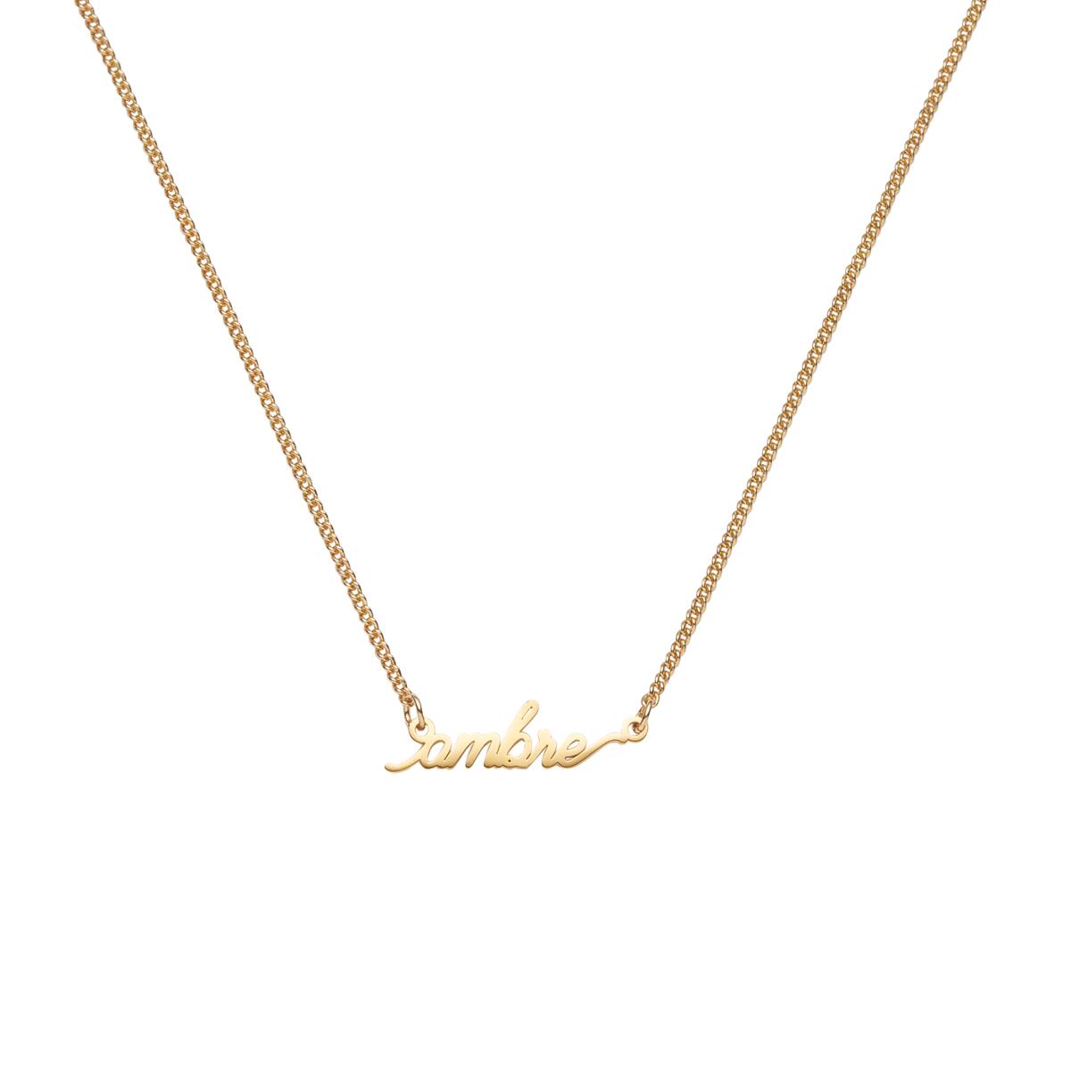 Collier prénom Pastel Chic Ambre 1