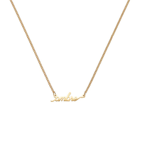 Collier prénom Pastel Chic Ambre 1