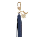 Porte-clés pompon uni Bleu marine 1