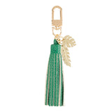 Porte-clés pompon uni Vert sapin 1
