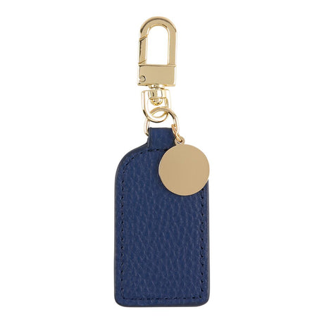 Porte-clés rond bleu marine 1