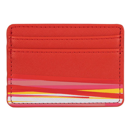 Porte-carte simple Fuchsia graphique rayures 1