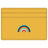 Porte-cartes arc-en-ciel - jaune moutarde