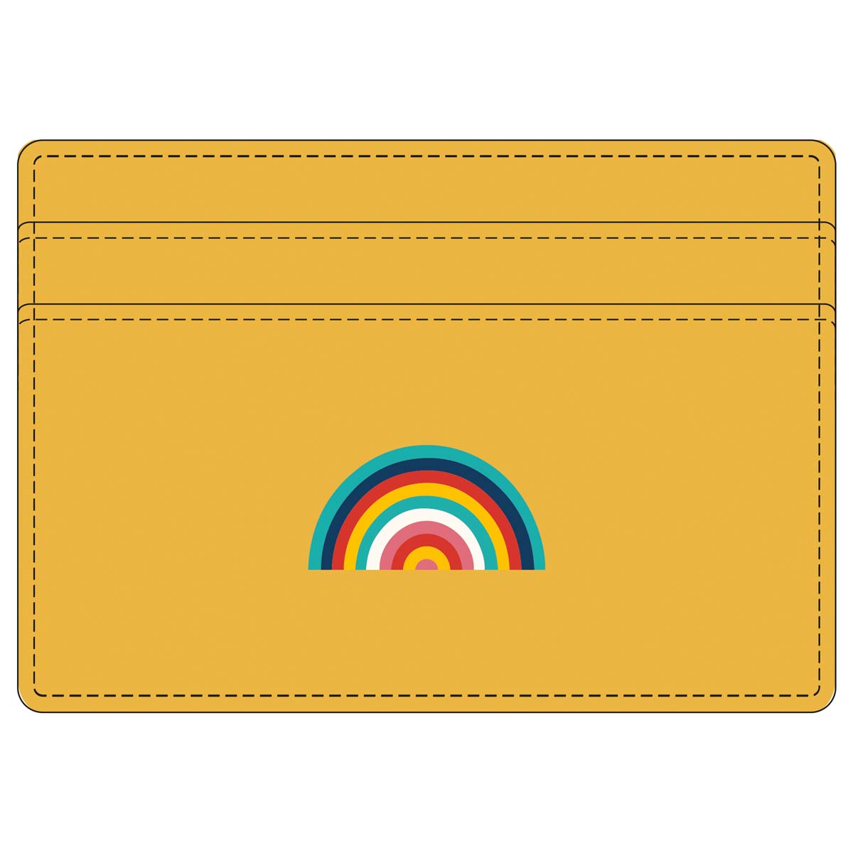 Porte-cartes arc-en-ciel - jaune moutarde