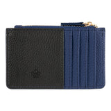 Porte-carte zippé Bleu & noir 2