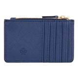 Porte-carte zippé Bleu graphique doré 2