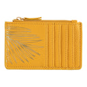 Porte-carte zippé Moutarde feuilles 1