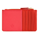 Porte-carte zippé Rouge & fuchsia 2