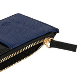 Porte-carte zippé Noir & bleu 3