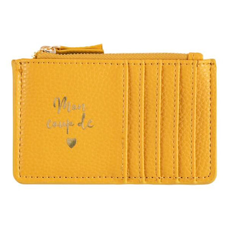 Porte-cartes zippé - Mon coup de coeur - jaune moutarde