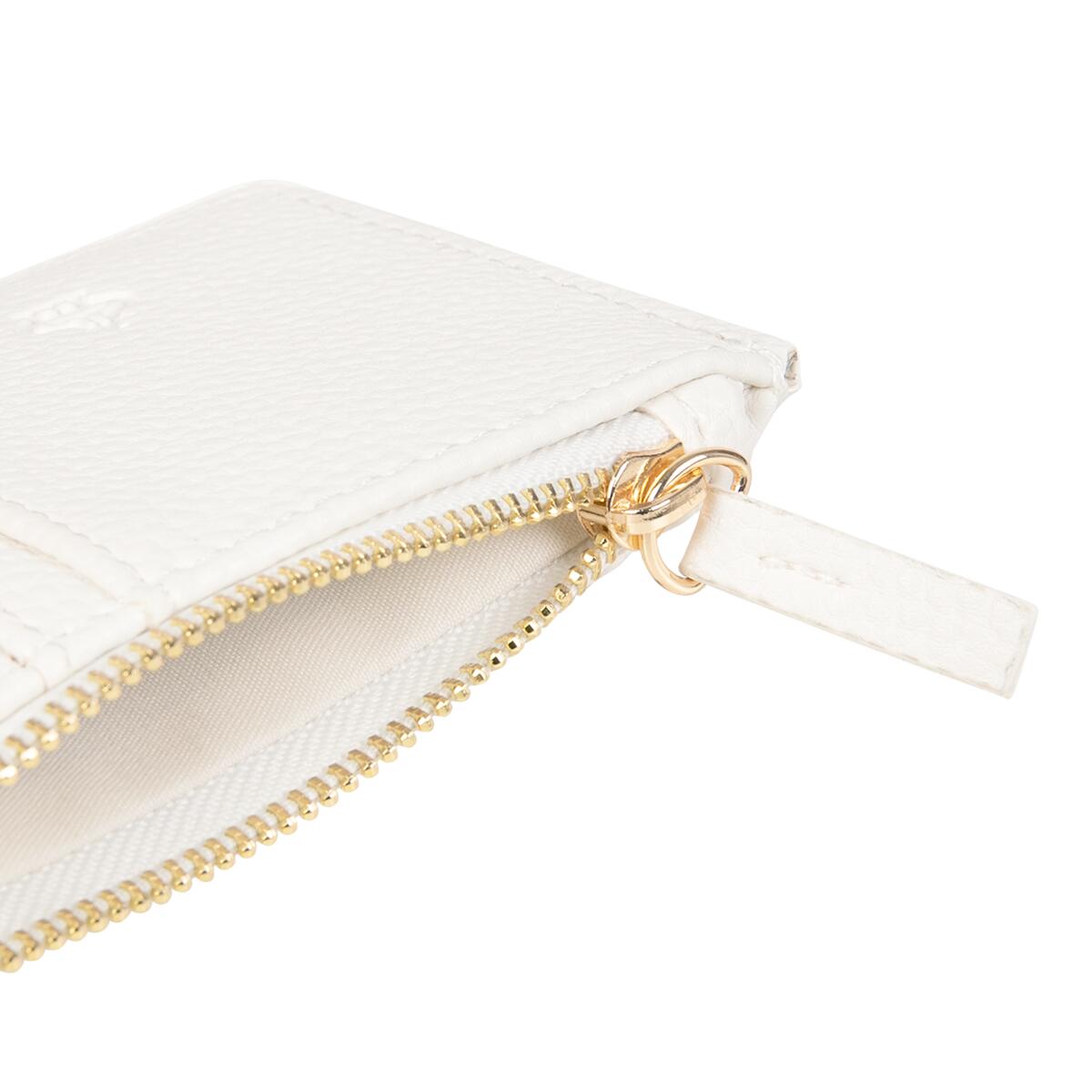 Porte-carte zippé Ivoire 3