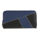 Grand portefeuille à motifs Bleu graphique noir 1