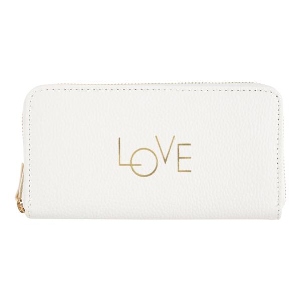 Grand portefeuille femme - Love - blanc