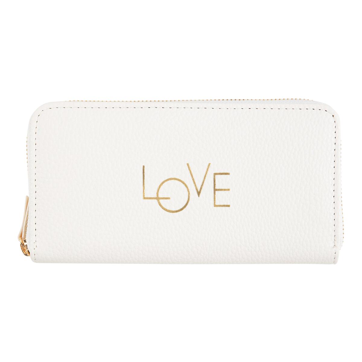 Grand portefeuille à motifs Ivoire Love 1