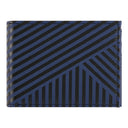 Portefeuille plat Bleu graphique noir 1