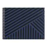 Portefeuille plat Bleu graphique noir 1