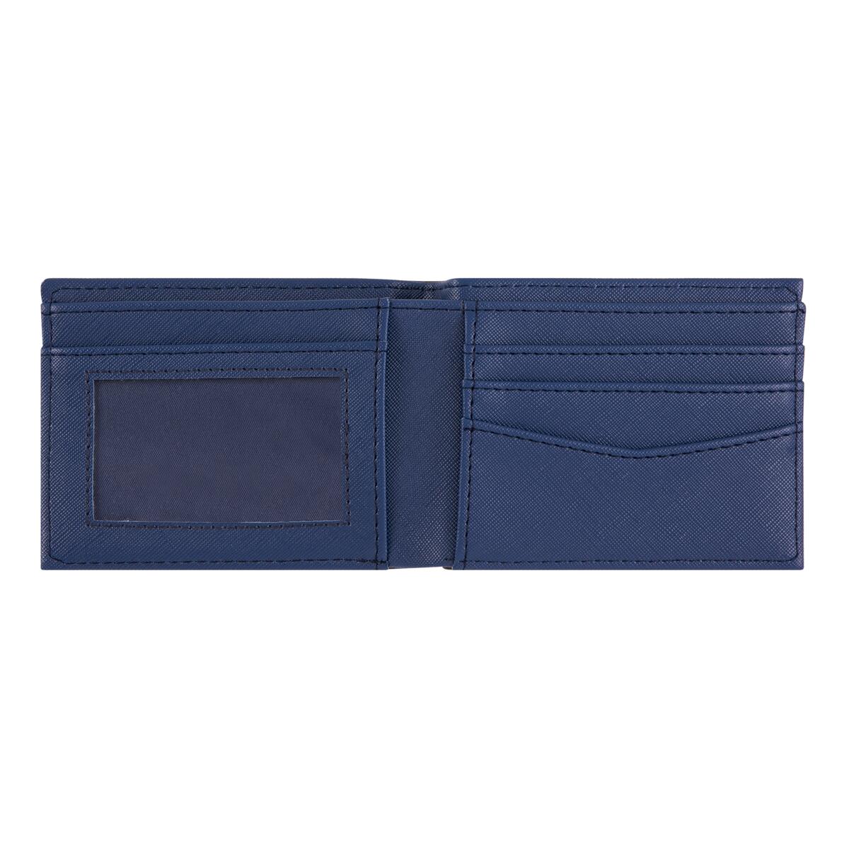 Portefeuille plat Bleu graphique noir 2