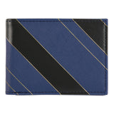 Portefeuille plat Bleu graphique doré 1