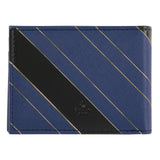 Portefeuille plat Bleu graphique doré 3